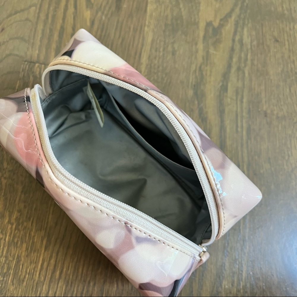 rare kate spade pink / purple festive bubbles cosmetic toiletry travel bag case - Picture 7 of 7